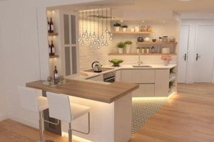 Tận dụng không gian quần bar và nội thất phòng ăn ghép nhau