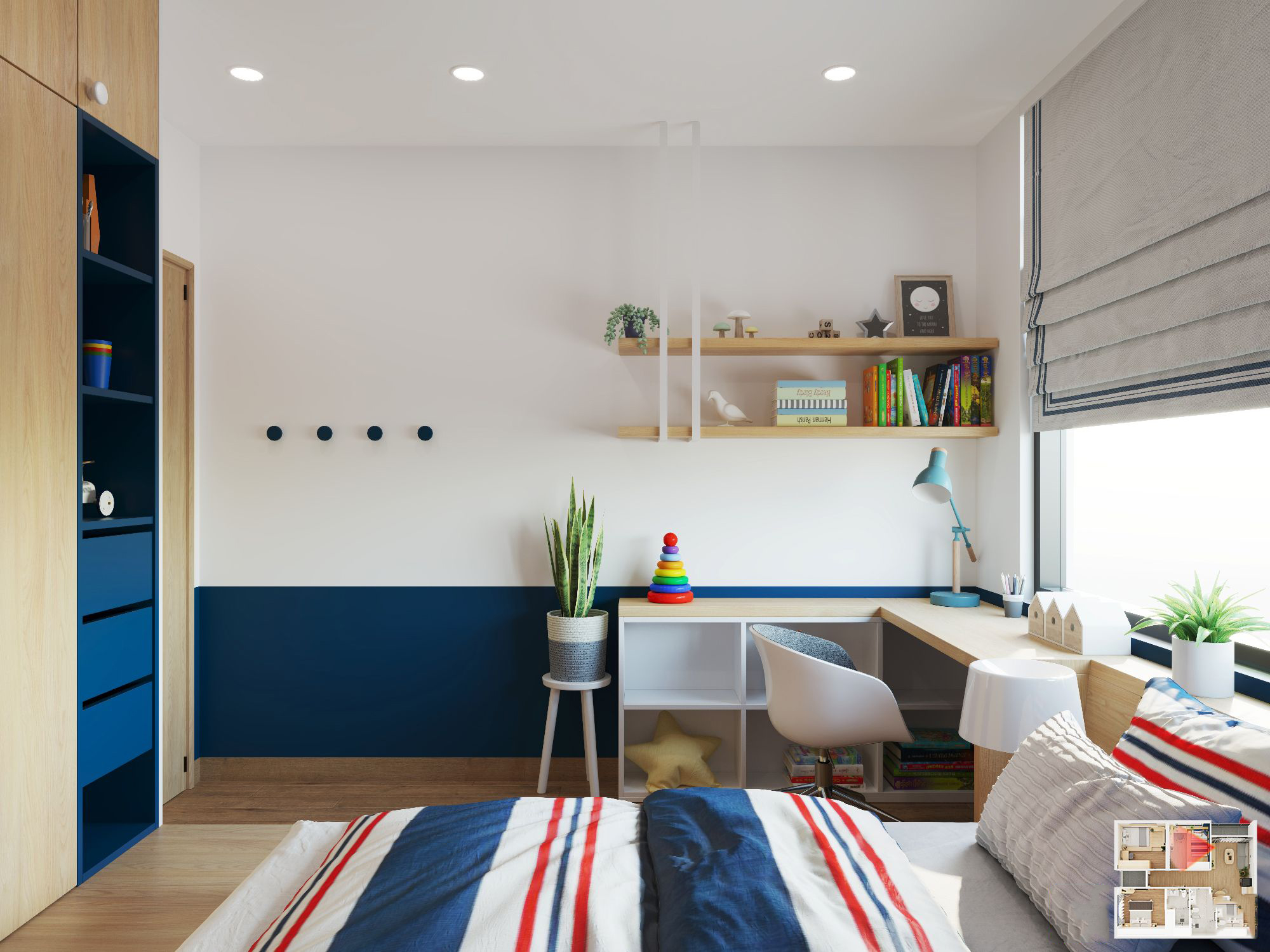 Mẫu Bàn Học Gỗ Đẹp Cho Bé Tại Nhà