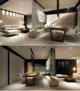 Sử dụng nội thất trong suốt và kính trong thiết kế nội thất