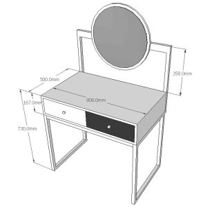 Tìm hiểu về tiêu chuẩn kích thước của bàn trang điểm